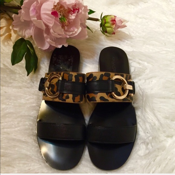 Coach Shoes - Coach Cindy Leopard Sandal